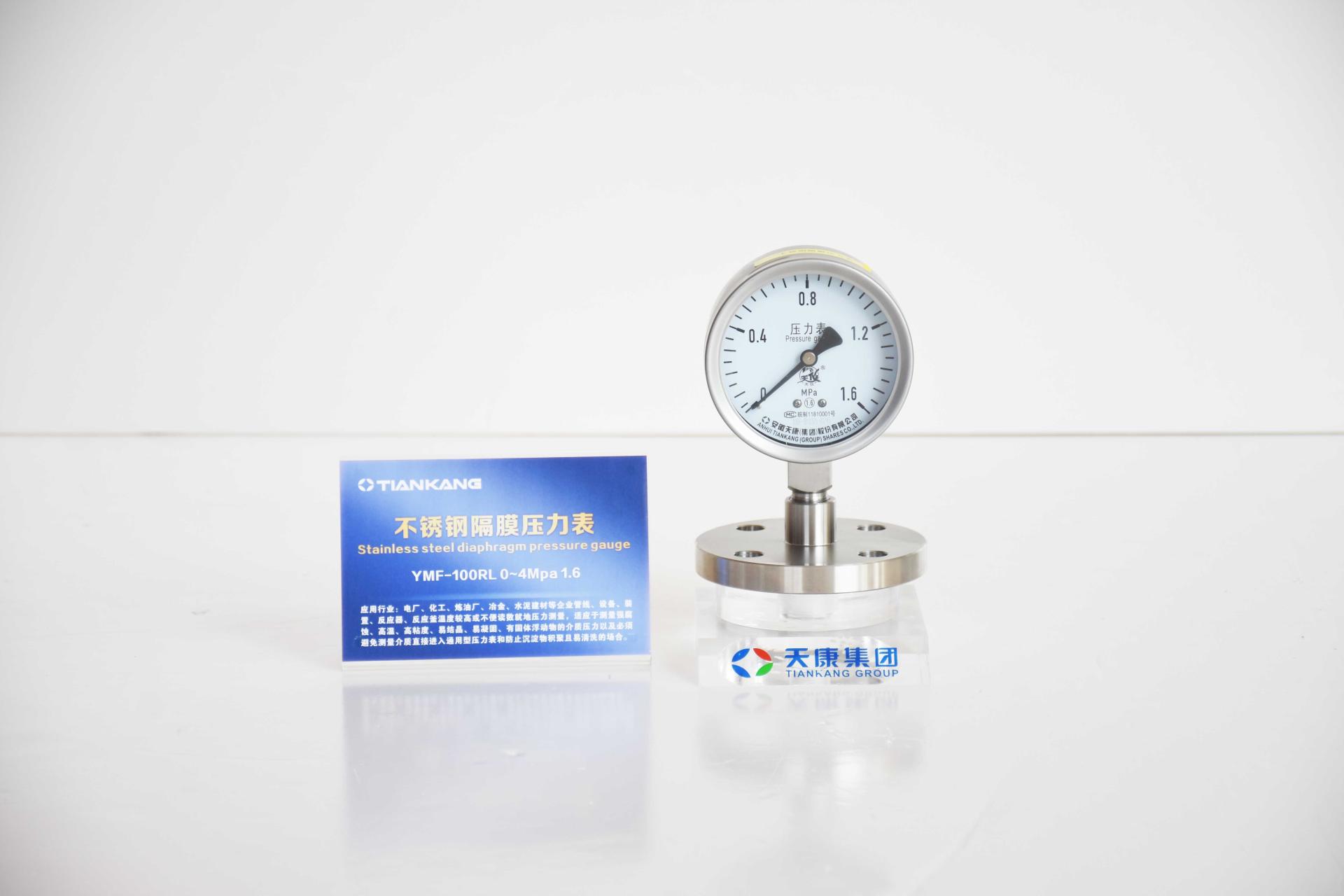 不銹鋼隔膜壓力表